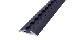 Rail sujeción carga de media caña aeronáutico aluminio anodizado negro 2m
