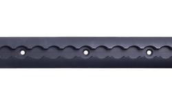 Trilho de fixação de carga semicircular aeronáutico alumínio anodizado preto 2m