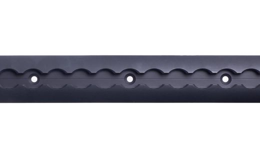 Trilho de fixação de carga semicircular aeronáutico alumínio anodizado preto 2m