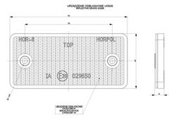 Reflexweiße 44X94 Horpol-Schraubbefestigung
