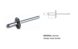 Wide head aluminum rivet
