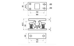 Retentor da porta do refrigerador com mola