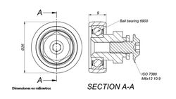 Ceiling bearing Ø 26 M6 (Pack 10 units)