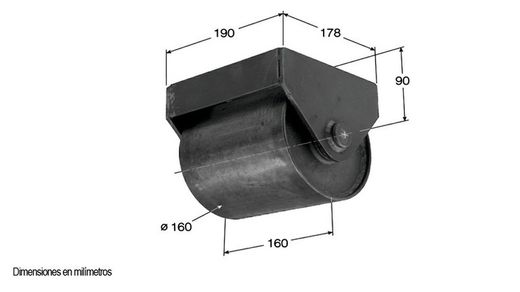 Containerroller Ø 160 mit Sockel