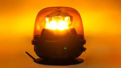 Rotativo âmbar com bateria de lítio recarregável