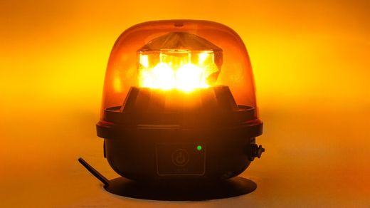 Rotativo âmbar com bateria de lítio recarregável