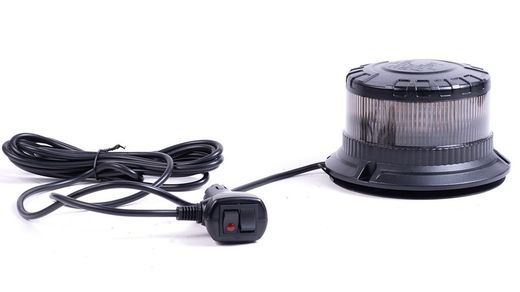 Hochleistungs-LED-Rundumleuchte mit gelbem Licht R65 Magnetsockel, Zigarettenanzünderanschluss 12/24 Volt