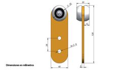 Einzelner Trolley aus Nylon mit abgeschrägten Seiten