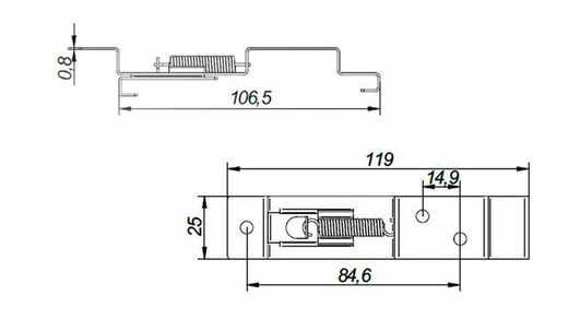 Clip license plate holder 1 unit
