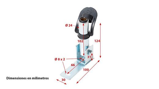 Rotating support for rotating rotating beacon vertical folding plate