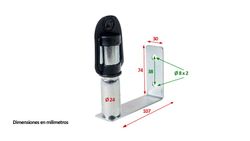 Vertical gyro light support with 90° long side plate