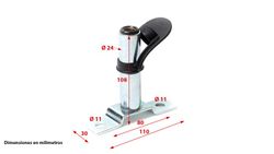 Rotating bracket for fixed vertical rotating beacon with plate