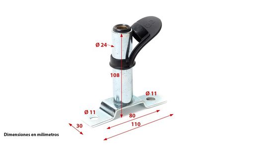 Rotating bracket for fixed vertical rotating beacon with plate