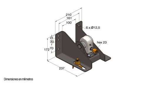 Caminhão de suporte de roda sobressalente com elevador e manivela 150-245