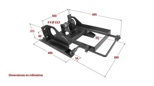 Plataforma simples de suporte de roda sobressalente com elevador 335