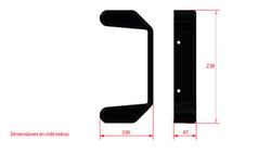 Plastic corner cap 238 steel metal bumper
