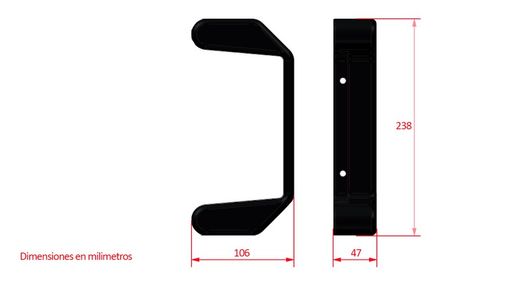 Plastic corner cap 238 steel metal bumper