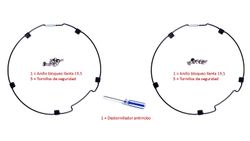 Stainless steel integral rear hubcap for 19.5 truck rim (2 units)