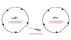 Stainless steel integral rear hubcap for 22.5 truck rims (2 units)