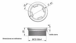 Tampão de enchimento do tanque de água