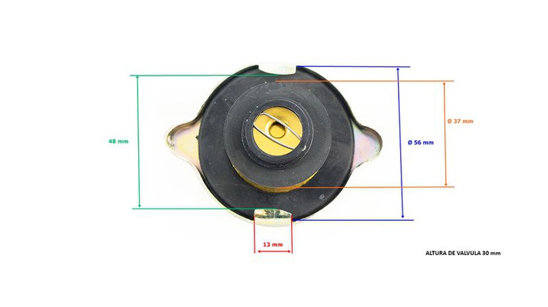 Bouchon universel avec valve Ø 60 mm pour radiateur 06E18091