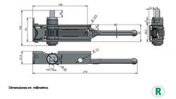 Tensor de lona direito com adaptador quadrado