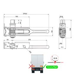 Right canvas tensioner with slot adapter