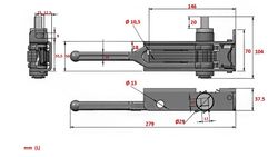 Tensor lona izquierdo con adaptador de ranura