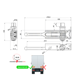 Left canvas tensioner with slot adapter