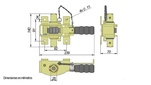 Folding elbow handle awning canvas tensioner