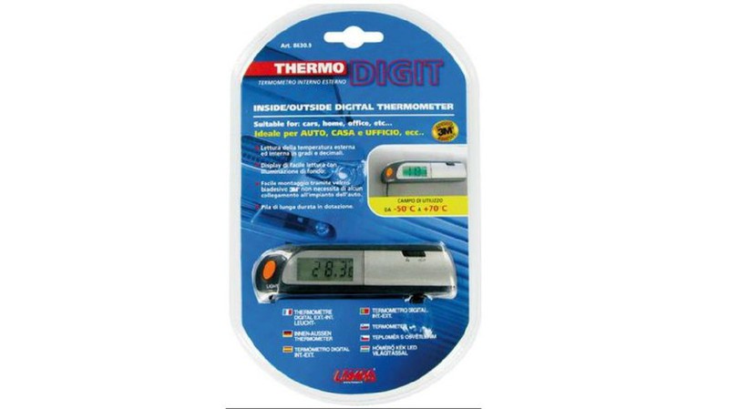 appuivbt Pantalla LCD de temperatura interior y exterior del coche del  termómetro digital, fuente de alimentación 12V