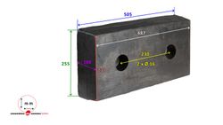 Tope goma muelle de carga 500