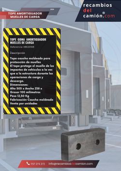 Tope goma muelle de carga 500