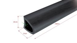 Tope goma triangular trasero 2,6 metros