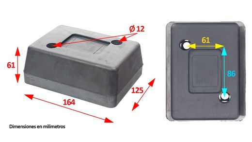 Rubber stop bumper 164 type Schmitz