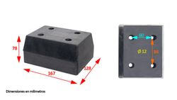 Rubber stop bumper 167 type Schmitz
