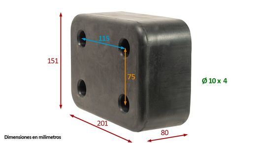 Rubber bumper stop 201 type Schmitz