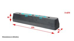 Rubber stop bumper 374 type Schmitz