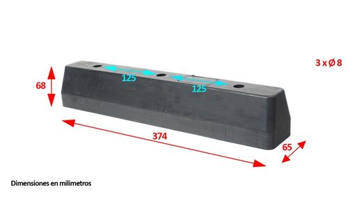 Rubber stop bumper 374 type Schmitz