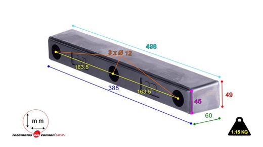 Bumper rubber bumper 400