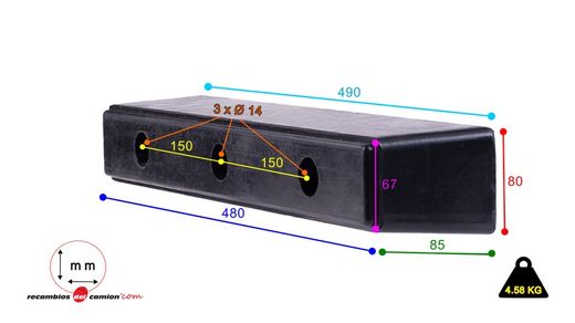 Bumper rubber bumper 490