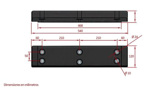Bumper rubber stopper 6 holes semi-trailer