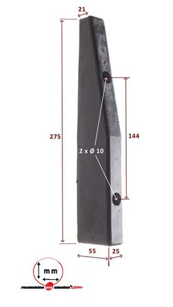 Rear upper side rubber stopper 275 Schmitz type