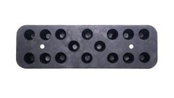 Rear rubber stopper 430x135x100 mm SOR type
