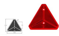 Triangle de remorque catadrioptique rouge