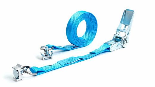 Amarração com tensor de catraca e cinta de 25 mm trilho aeronáutico EN 1295-2
