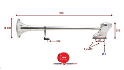 Beam A401 caminhão trompete buzina de aço inoxidável