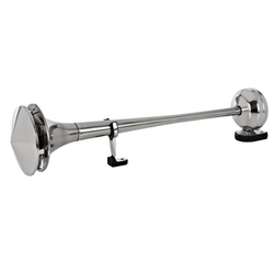 Trompeta bocina neumática con un elegante alerón delantero de 70 cm en acero inoxidable.