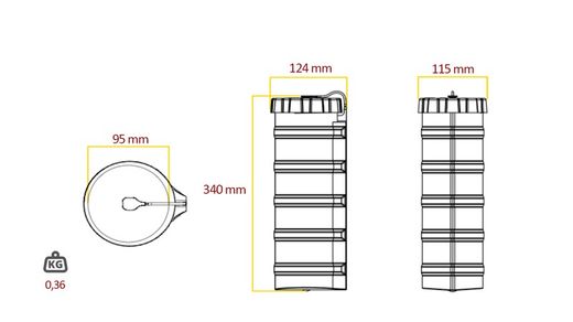 Waterproof black plastic external document holder tube for truck