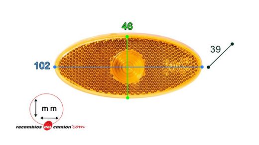Amber side marker light for NV400, MASTER, MOVANO